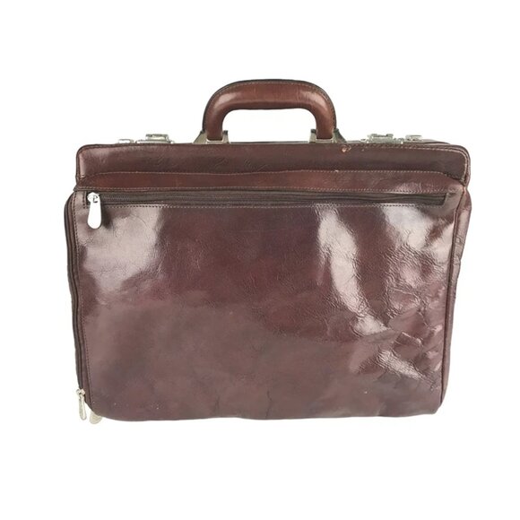 Wilsons Leather Unisex Brown Pelle‎ Studio Inner Pockets Divider Briefcase Bag - Picture 2 of 13